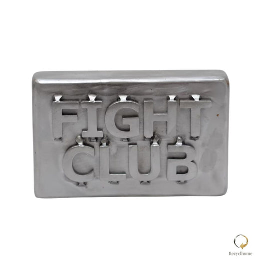 Sculpture savon Fight Club en métal recyclé, pièce unique faite main en France