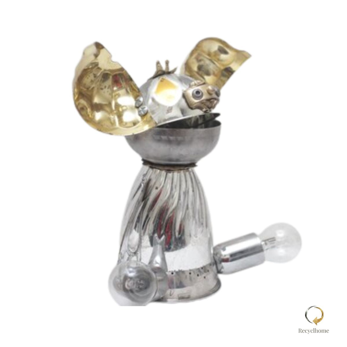 Lampe Stitchlight en métal recyclé, autre vue de l'œuvre