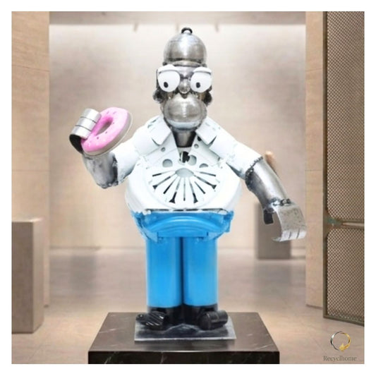 Oh un Donut, sculpture en métal recyclé fait main par Recyclhome